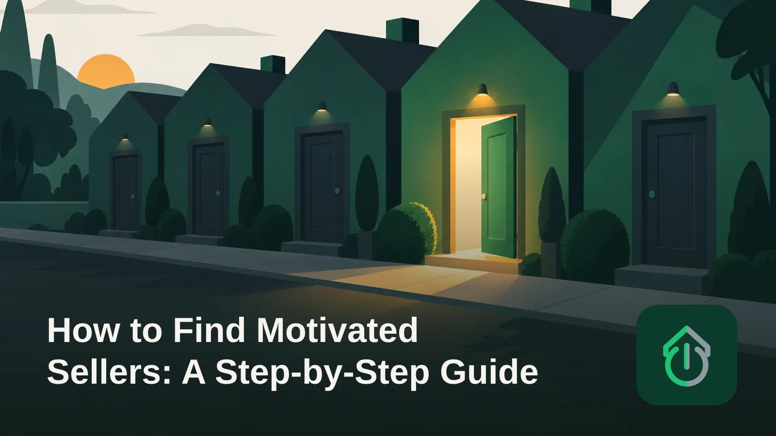 Illustration of one glowing open door among a row of closed doors, symbolizing a single standout opportunity.