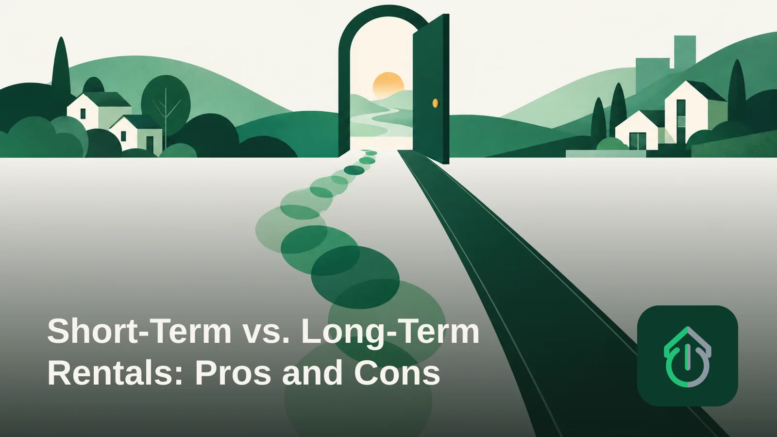 Abstract illustration of two diverging paths representing two different rental strategies.”